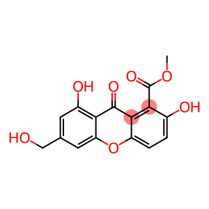 9H-Xanthene-1-carboxylic acid, 2,8-dihydroxy-6-(hydroxymethyl)-9-oxo-, methyl ester