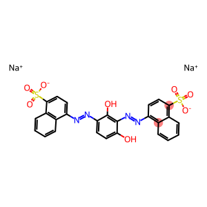 1-Naphthalenesulfonic acid, 4,4-(2,4-dihydroxy-1,3-phenylene)bis(azo)bis-, disodium salt