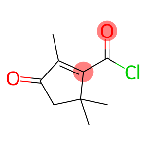 1-Cyclopentene-1-carbonyl chloride, 2,5,5-trimethyl-3-oxo- (9CI)