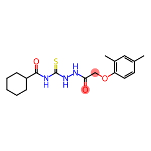 N-({2-[(2,4-dimethylphenoxy)acetyl]hydrazino}carbonothioyl)cyclohexanecarboxamide