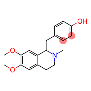 Phenol, 4-((1,2,3,4-tetrahydro-6,7-dimethoxy-2-methyl-1-isoquinolinyl)methyl)-, (+-)-