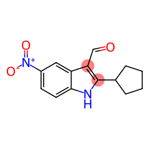 1H-Indole-3-carboxaldehyde,2-cyclopentyl-5-nitro-(9CI)