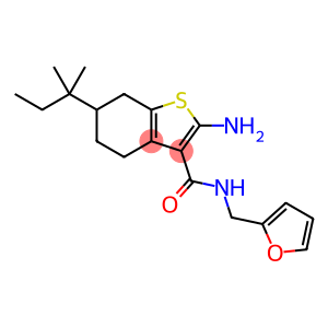 2-Amino-6-(1,1-dimethylpropyl)-N-(2-furylmethyl)-4,5,6,7-tetrahydro-1-benzothioph