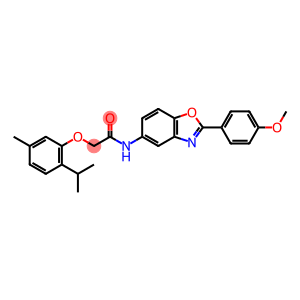 Acetamide, N-[2-(4-methoxyphenyl)-5-benzoxazolyl]-2-[5-methyl-2-(1-methylethyl)phenoxy]- (9CI)