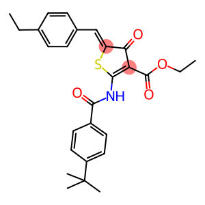ethyl 2-[(4-tert-butylbenzoyl)amino]-5-(4-ethylbenzylidene)-4-oxo-4,5-dihydro-3-thiophenecarboxylate