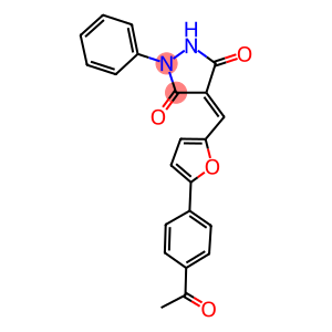 4-{[5-(4-acetylphenyl)-2-furyl]methylene}-1-phenyl-3,5-pyrazolidinedione