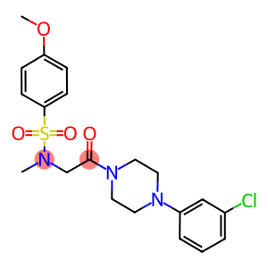 N-{2-[4-(3-chlorophenyl)-1-piperazinyl]-2-oxoethyl}-4-methoxy-N-methylbenzenesulfonamide