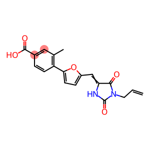 4-{5-[(1-allyl-2,5-dioxo-4-imidazolidinylidene)methyl]-2-furyl}-3-methylbenzoic acid