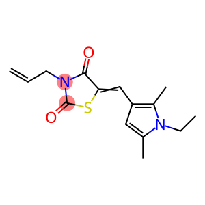 2,4-Thiazolidinedione, 5-[(1-ethyl-2,5-dimethyl-1H-pyrrol-3-yl)methylene]-3-(2-propen-1-yl)-