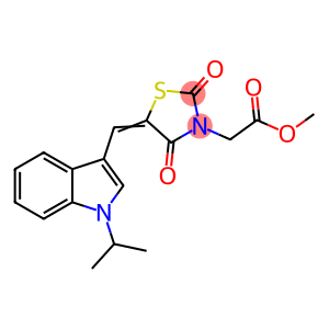 3-Thiazolidineacetic acid, 5-[[1-(1-methylethyl)-1H-indol-3-yl]methylene]-2,4-dioxo-, methyl ester