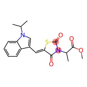 3-Thiazolidineaceticacid,alpha-methyl-5-[[1-(1-methylethyl)-1H-indol-3-yl]methylene]-2,4-dioxo-,methylester(9CI)