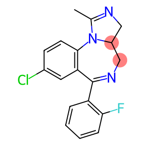 (3aRS)-8-Chloro-6-(2-fluorophenyl)-1-methyl-3a,4-dihydro-3H-imidazo[1,5-a][1,4]benzodiazepin