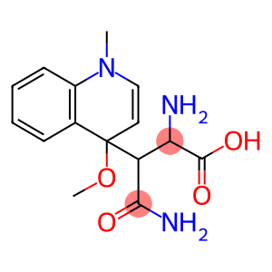 α-Amino-β-(aminocarbonyl)-1,4-dihydro-4-methoxy-1-methyl-4-quinolinepropionic acid