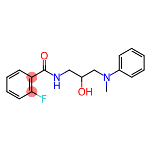 2-fluoro-N-[2-hydroxy-3-(methylphenylamino)propyl]benzamide