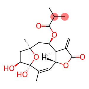 2-Methylpropanoic acid (3aR,4R,6S,8S,9S,10Z,11aR)-2,3,3a,4,5,6,7,8,9,11a-decahydro-8,9-dihydroxy-6,10-dimethyl-3-methylene-2-oxo-6,9-epoxycyclodeca[b]furan-4-yl ester