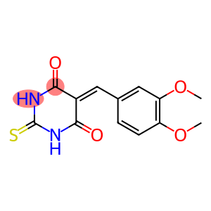 4,6(1H,5H)-Pyrimidinedione, 5-[(3,4-dimethoxyphenyl)methylene]dihydro-2-thioxo-