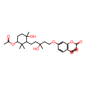 (+)-7-[[5-(3-Acetyloxy-6-hydroxy-2,2,6-trimethylcyclohexyl)-3-hydroxy-3-methylpentyl]oxy]-2H-1-benzopyran-2-one