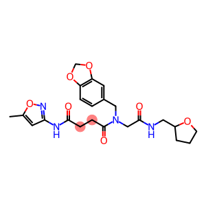 Butanediamide, N-(1,3-benzodioxol-5-ylmethyl)-N-(5-methyl-3-isoxazolyl)-N-[2-oxo-2-[[(tetrahydro-2-furanyl)methyl]amino]ethyl]- (9CI)