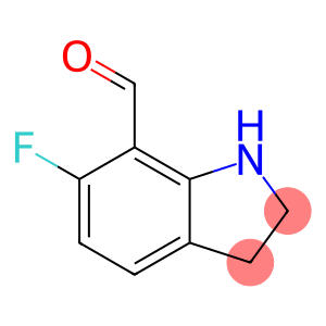 1H-Indole-7-carboxaldehyde,6-fluoro-2,3-dihydro-(9CI)