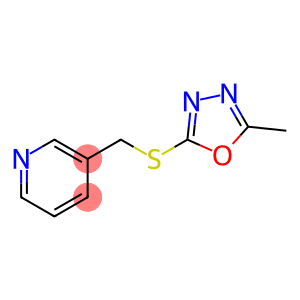 Pyridine, 3-[[(5-methyl-1,3,4-oxadiazol-2-yl)thio]methyl]- (9CI)