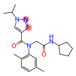 1H-Pyrazole-4-carboxamide, N-[2-(cyclopentylamino)-2-oxoethyl]-N-(2,5-dimethylphenyl)-1-(1-methylethyl)-