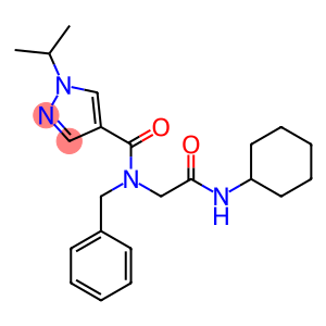 1H-Pyrazole-4-carboxamide,N-[2-(cyclohexylamino)-2-oxoethyl]-1-(1-methylethyl)-N-(phenylmethyl)-(9CI)