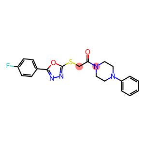Piperazine, 1-[[[5-(4-fluorophenyl)-1,3,4-oxadiazol-2-yl]thio]acetyl]-4-phenyl- (9CI)
