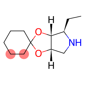 Spiro[cyclohexane-1,2-[4H-1,3]dioxolo[4,5-c]pyrrole], 4-ethyltetrahydro-, (3aR,4R,6aS)-rel- (9CI)