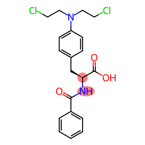 2-benzamido-3-[4-[bis(2-chloroethyl)amino]phenyl]propanoic acid