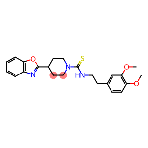 1-Piperidinecarbothioamide,4-(2-benzoxazolyl)-N-[2-(3,4-dimethoxyphenyl)ethyl]-(9CI)