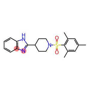 Piperidine, 4-(1H-benzimidazol-2-yl)-1-[(2,4,6-trimethylphenyl)sulfonyl]- (9CI)