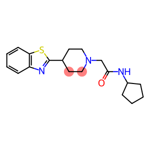 1-Piperidineacetamide,4-(2-benzothiazolyl)-N-cyclopentyl-(9CI)