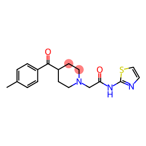 1-Piperidineacetamide,4-(4-methylbenzoyl)-N-2-thiazolyl-(9CI)