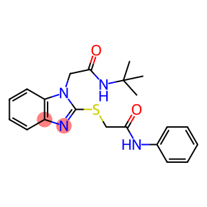 1H-Benzimidazole-1-acetamide,N-(1,1-dimethylethyl)-2-[[2-oxo-2-(phenylamino)ethyl]thio]-(9CI)