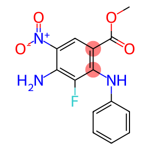 4-Amino-3-fluoro-5-nitro-2-phenylaminobenzoic acid methyl ester