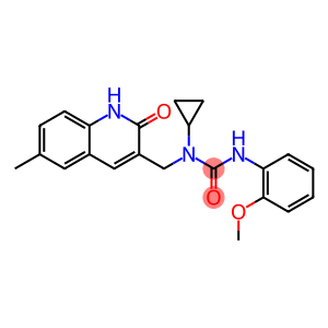 Urea, N-cyclopropyl-N-[(1,2-dihydro-6-methyl-2-oxo-3-quinolinyl)methyl]-N-(2-methoxyphenyl)- (9CI)