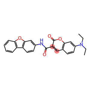 2H-1-Benzopyran-3-carboxamide,N-3-dibenzofuranyl-7-(diethylamino)-2-oxo-(9CI)