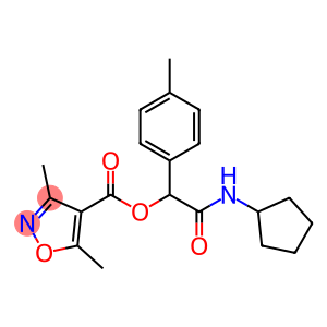 4-Isoxazolecarboxylicacid,3,5-dimethyl-,2-(cyclopentylamino)-1-(4-methylphenyl)-2-oxoethylester(9CI)
