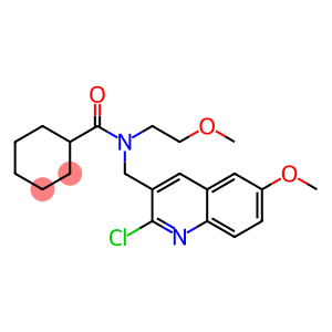 Cyclohexanecarboxamide, N-[(2-chloro-6-methoxy-3-quinolinyl)methyl]-N-(2-methoxyethyl)- (9CI)
