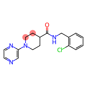 4-Piperidinecarboxamide,N-[(2-chlorophenyl)methyl]-1-pyrazinyl-(9CI)