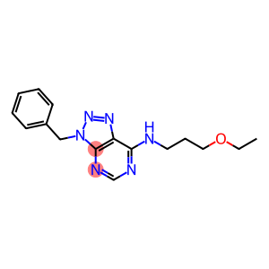 3H-1,2,3-Triazolo[4,5-d]pyrimidin-7-amine, N-(3-ethoxypropyl)-3-(phenylmethyl)- (9CI)