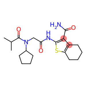 Benzo[b]thiophene-3-carboxamide, 2-[[[cyclopentyl(2-methyl-1-oxopropyl)amino]acetyl]amino]-4,5,6,7-tetrahydro- (9CI)