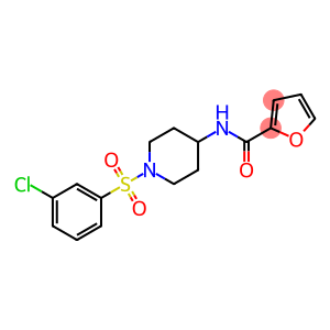 2-Furancarboxamide,N-[1-[(3-chlorophenyl)sulfonyl]-4-piperidinyl]-(9CI)