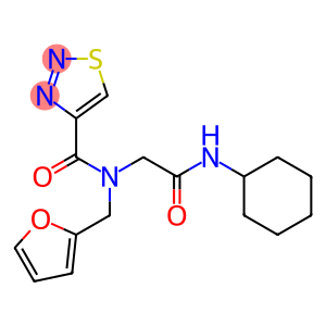 1,2,3-Thiadiazole-4-carboxamide,N-[2-(cyclohexylamino)-2-oxoethyl]-N-(2-furanylmethyl)-(9CI)