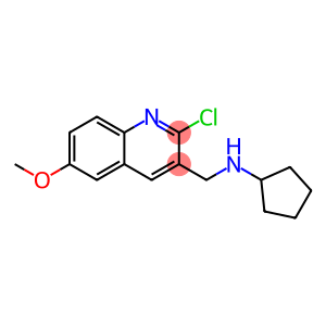 3-Quinolinemethanamine,2-chloro-N-cyclopentyl-6-methoxy-(9CI)