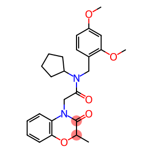 4H-1,4-Benzoxazine-4-acetamide, N-cyclopentyl-N-[(2,4-dimethoxyphenyl)methyl]-2,3-dihydro-2-methyl-3-oxo-