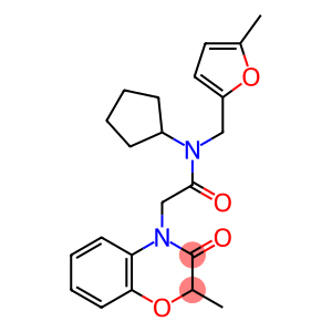 4H-1,4-Benzoxazine-4-acetamide,N-cyclopentyl-2,3-dihydro-2-methyl-N-[(5-methyl-2-furanyl)methyl]-3-oxo-(9CI)
