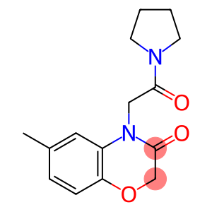 Pyrrolidine, 1-[(2,3-dihydro-6-methyl-3-oxo-4H-1,4-benzoxazin-4-yl)acetyl]- (9CI)