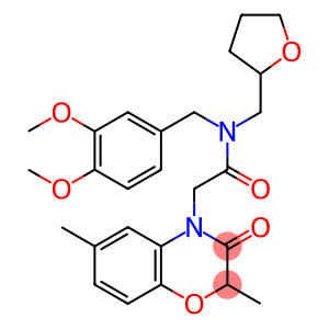 4H-1,4-Benzoxazine-4-acetamide,N-[(3,4-dimethoxyphenyl)methyl]-2,3-dihydro-2,6-dimethyl-3-oxo-N-[(tetrahydro-2-furanyl)methyl]-(9CI)
