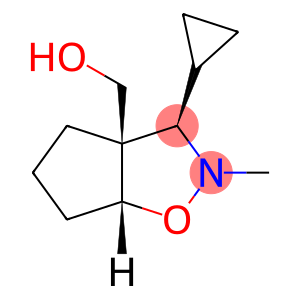 3aH-Cyclopent[d]isoxazole-3a-methanol,3-cyclopropylhexahydro-2-methyl-,(3R,3aR,6aR)-(9CI)